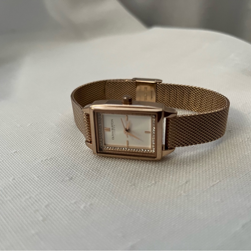 OLIVIA BURTON Rose Gold Mesh Watch